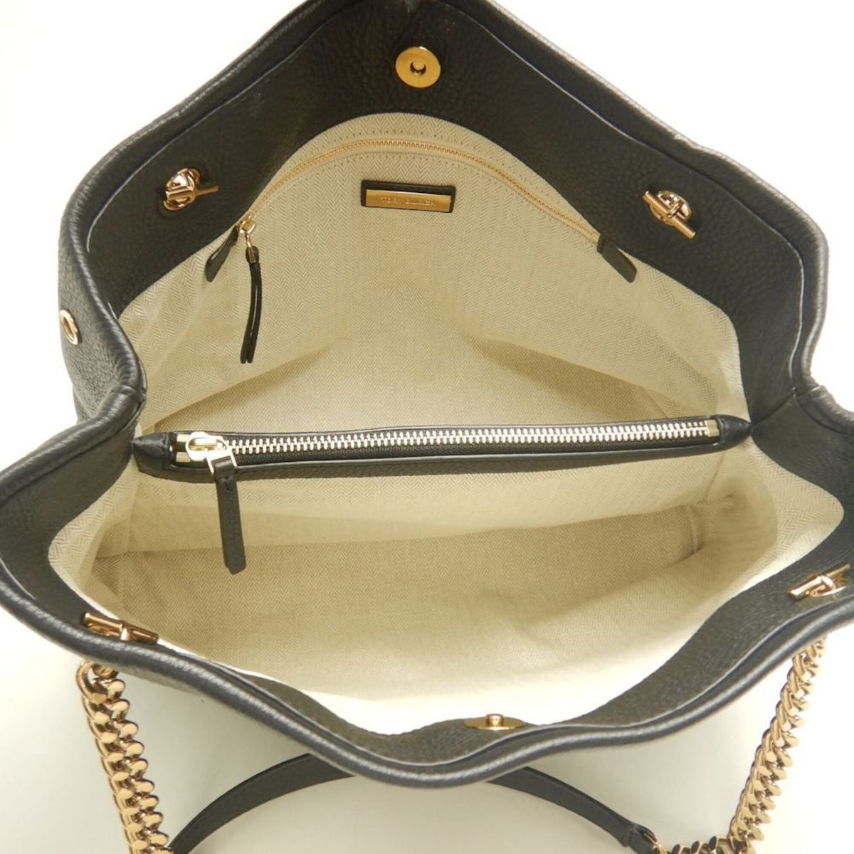 Tory Burch Black Leather Tote Bag (Pre-Owned)