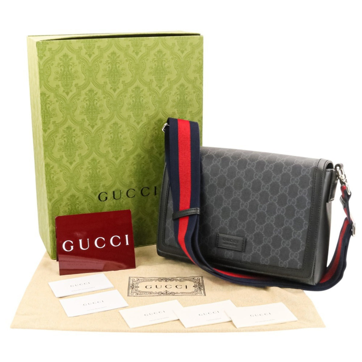 Gucci Black Gg Supreme Shoulder Bag (Pre-Owned)