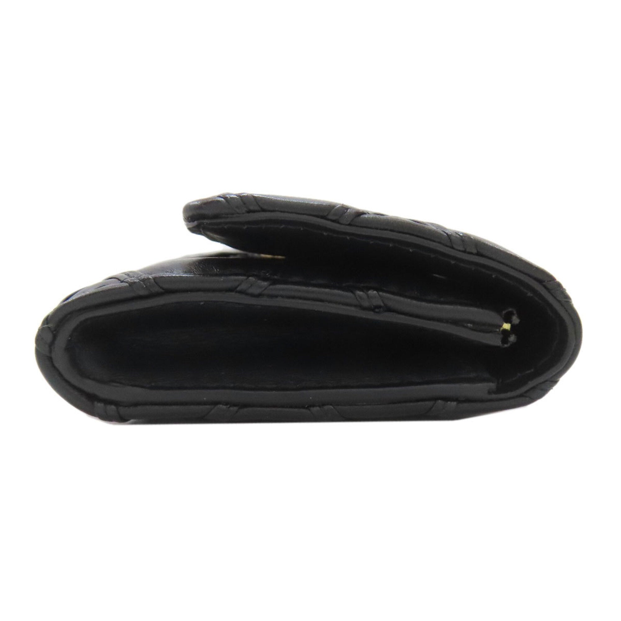 Louis Vuitton Malletage Noir Leather Wallet (Bi-Fold) (Pre-Owned)