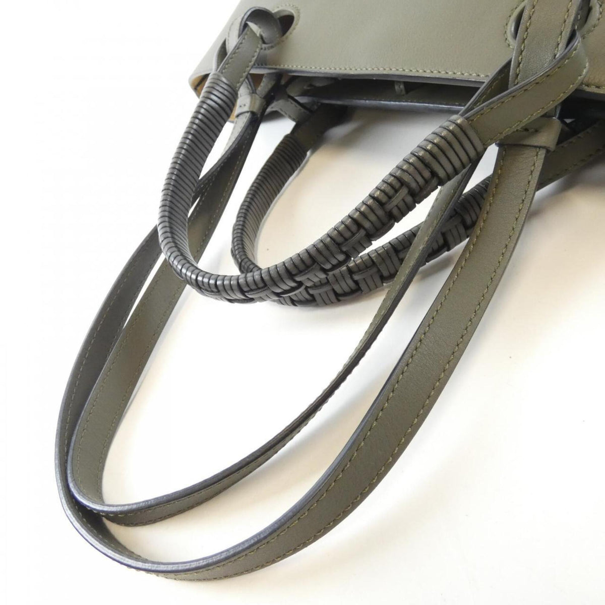 Loewe Khaki Leather Handbag (Pre-Owned)