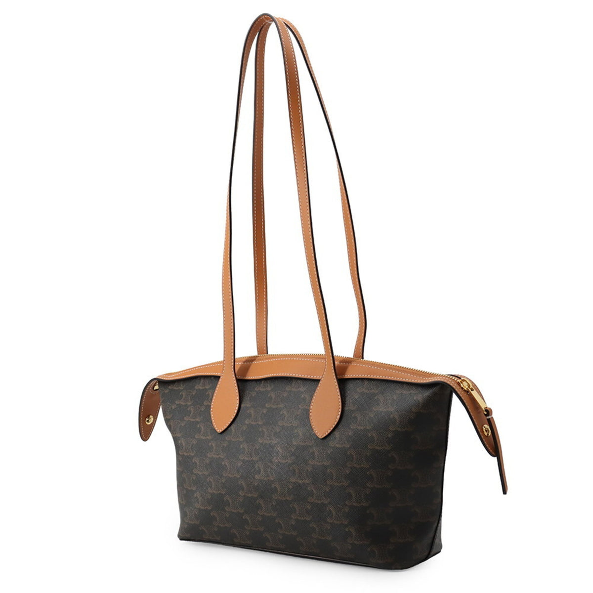 Celine Gold Pvc Leather Handbag Shoulder Bag (Pre-Owned)