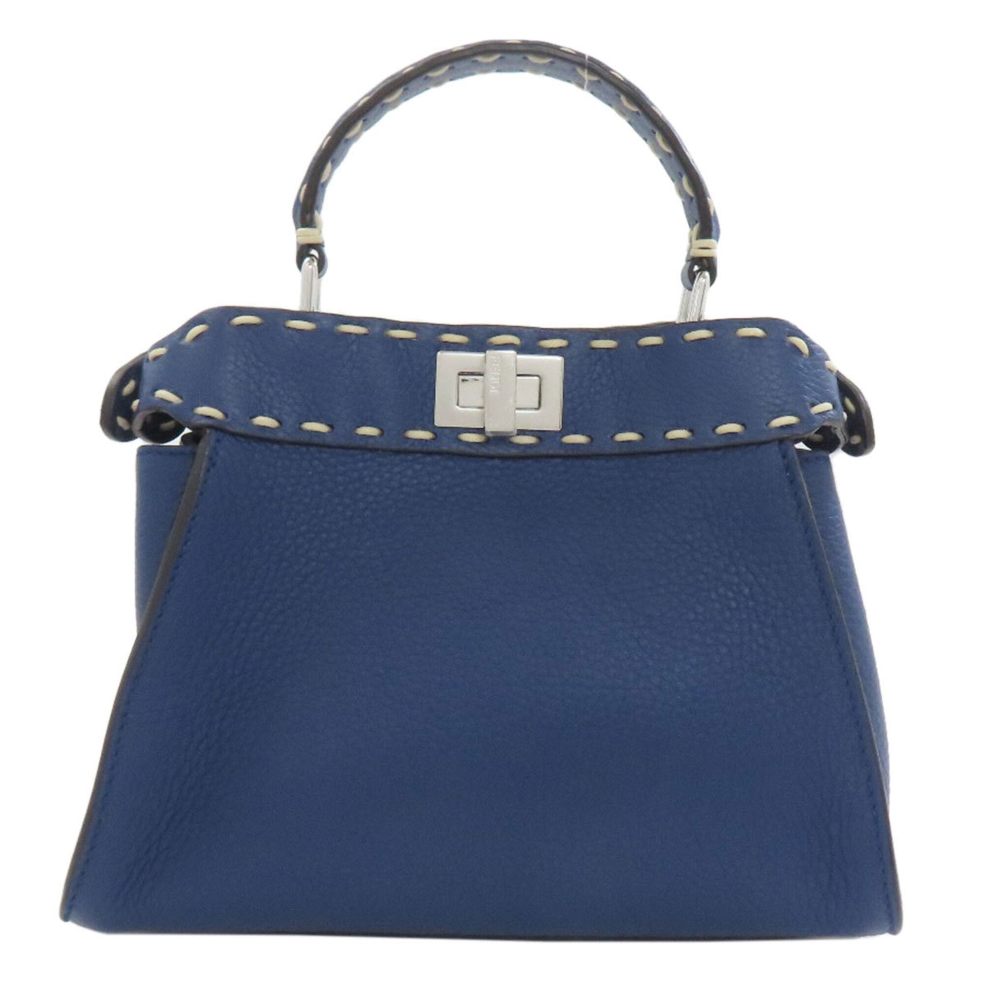 Fendi Blue Leather Handbag (Pre-Owned)