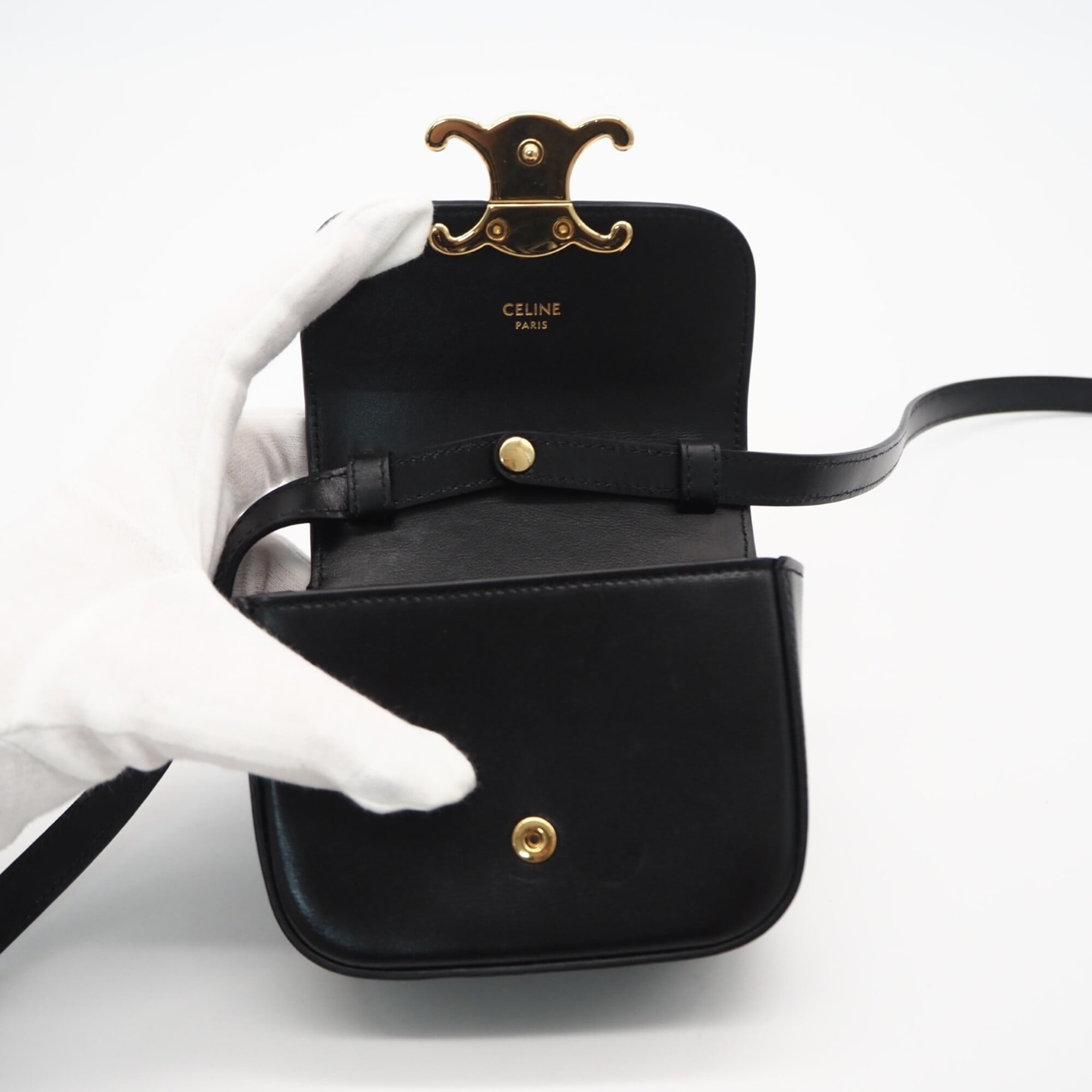 Celine Black Leather Shoulder Bag (Pre-Owned)