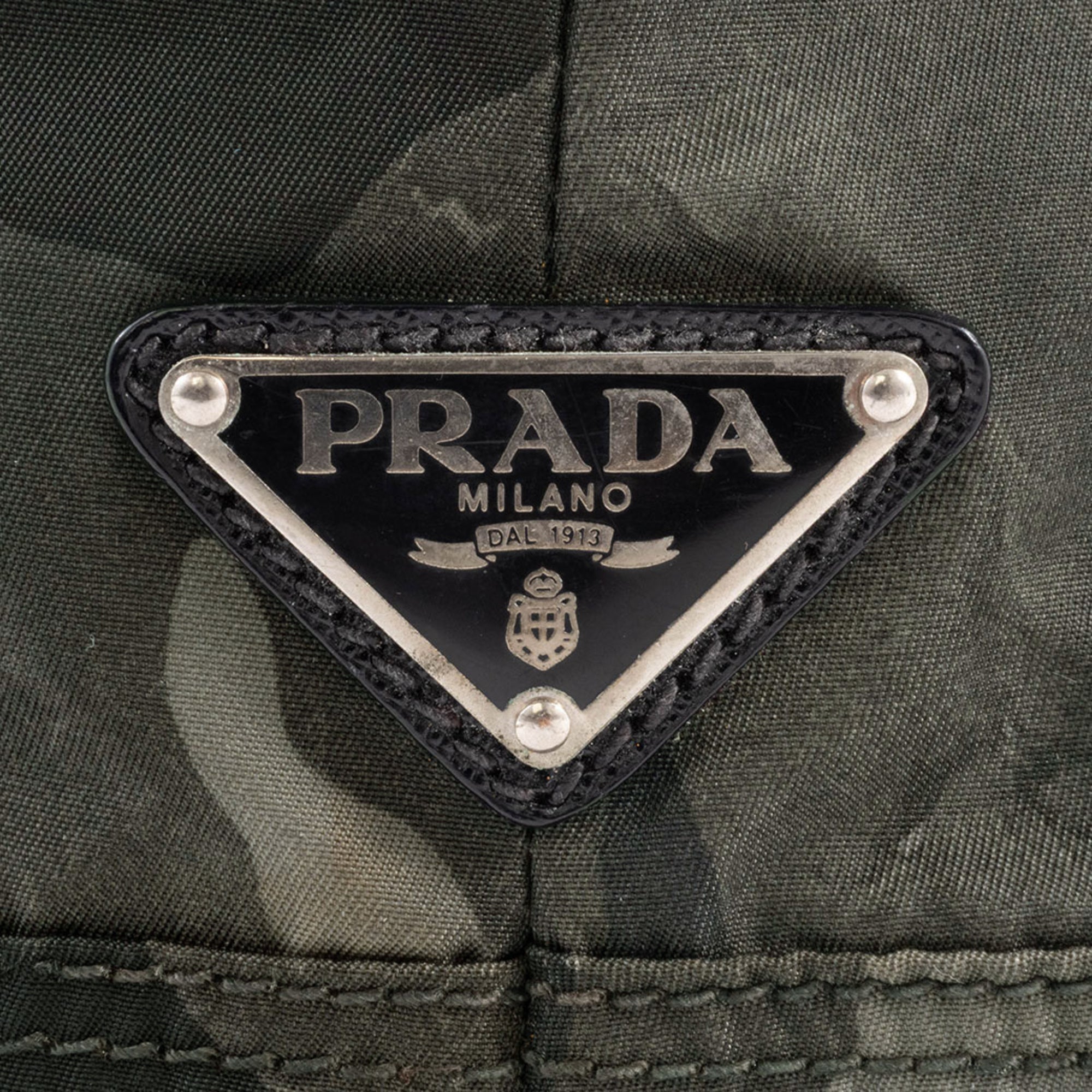 Prada Green Multi-Color Nylon Shoulder Bag (Pre-Owned)