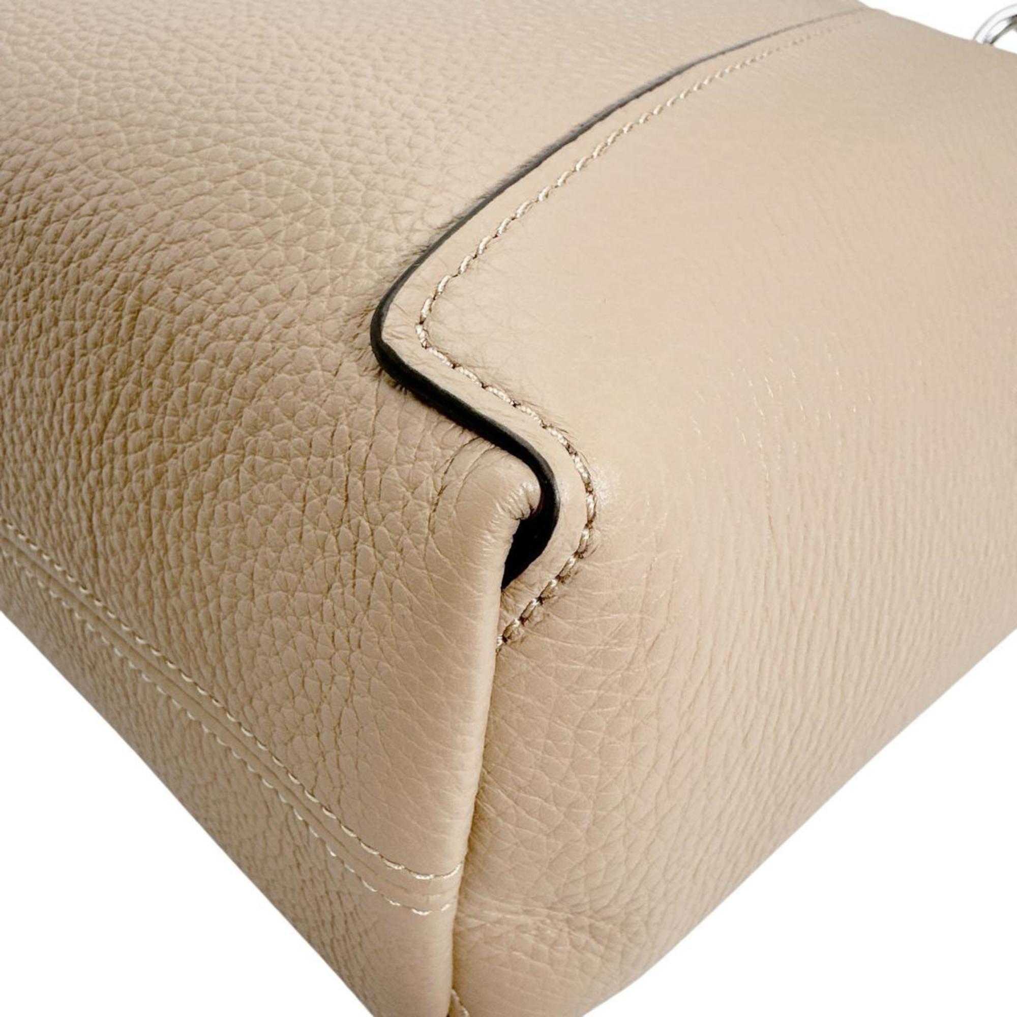 Coach Beige Leather Handbag (Pre-Owned)