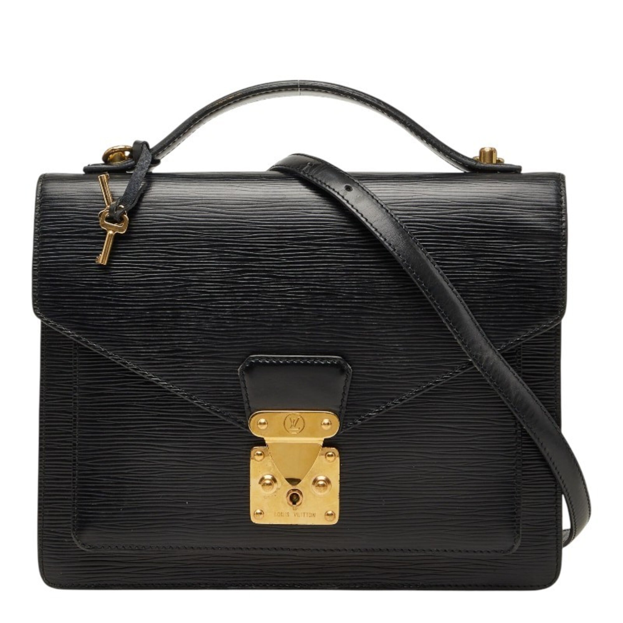 Louis Vuitton Epi Black Noir Leather Handbag Shoulder Bag (Pre-Owned)