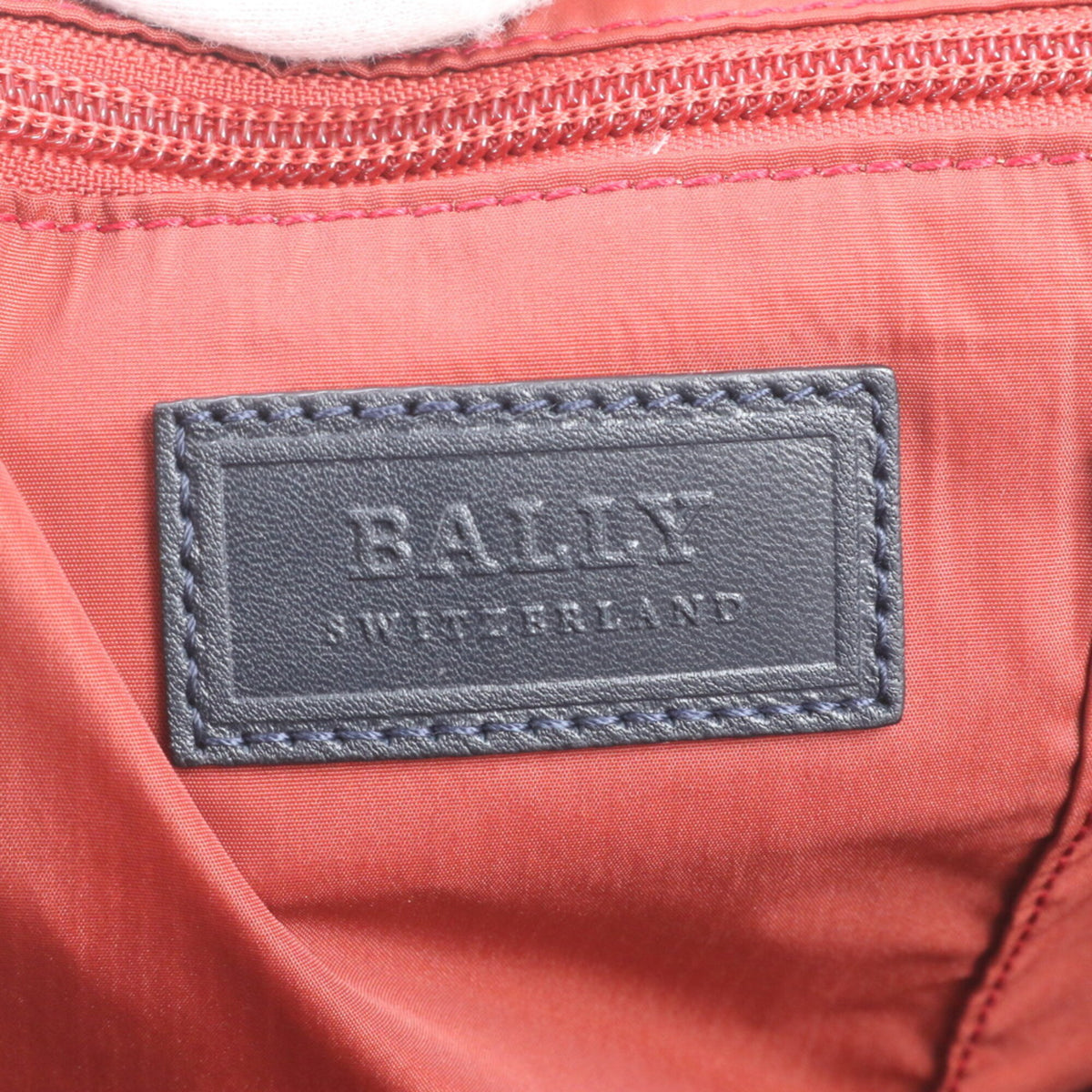 Bally Navy Leather Nylon Shoulder Bag Tote Bag (Pre-Owned)