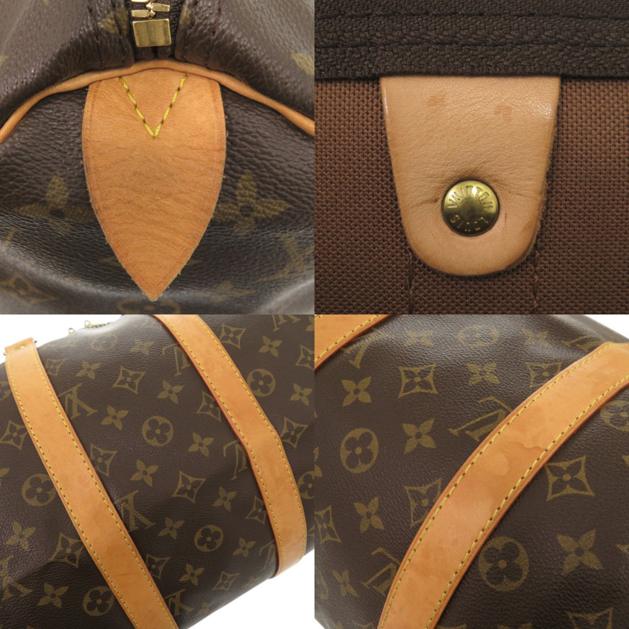 Louis Vuitton Brown Monogram Canvas Boston Bag (Pre-Owned)