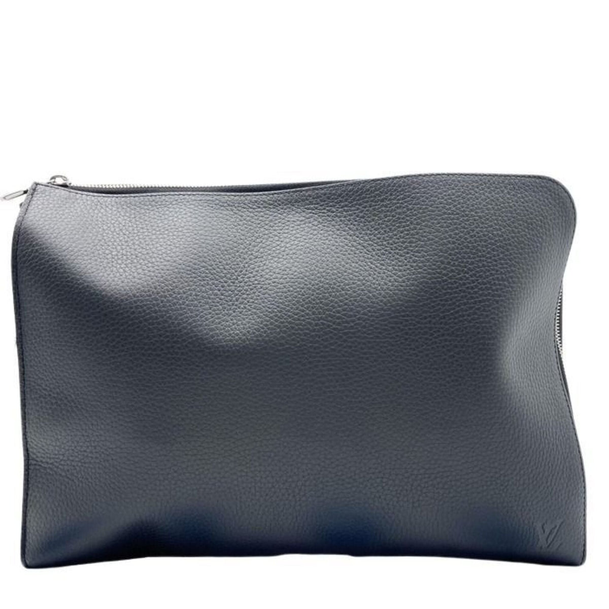 Louis Vuitton Black Noir Leather Clutch Bag Pochette (Pre-Owned)