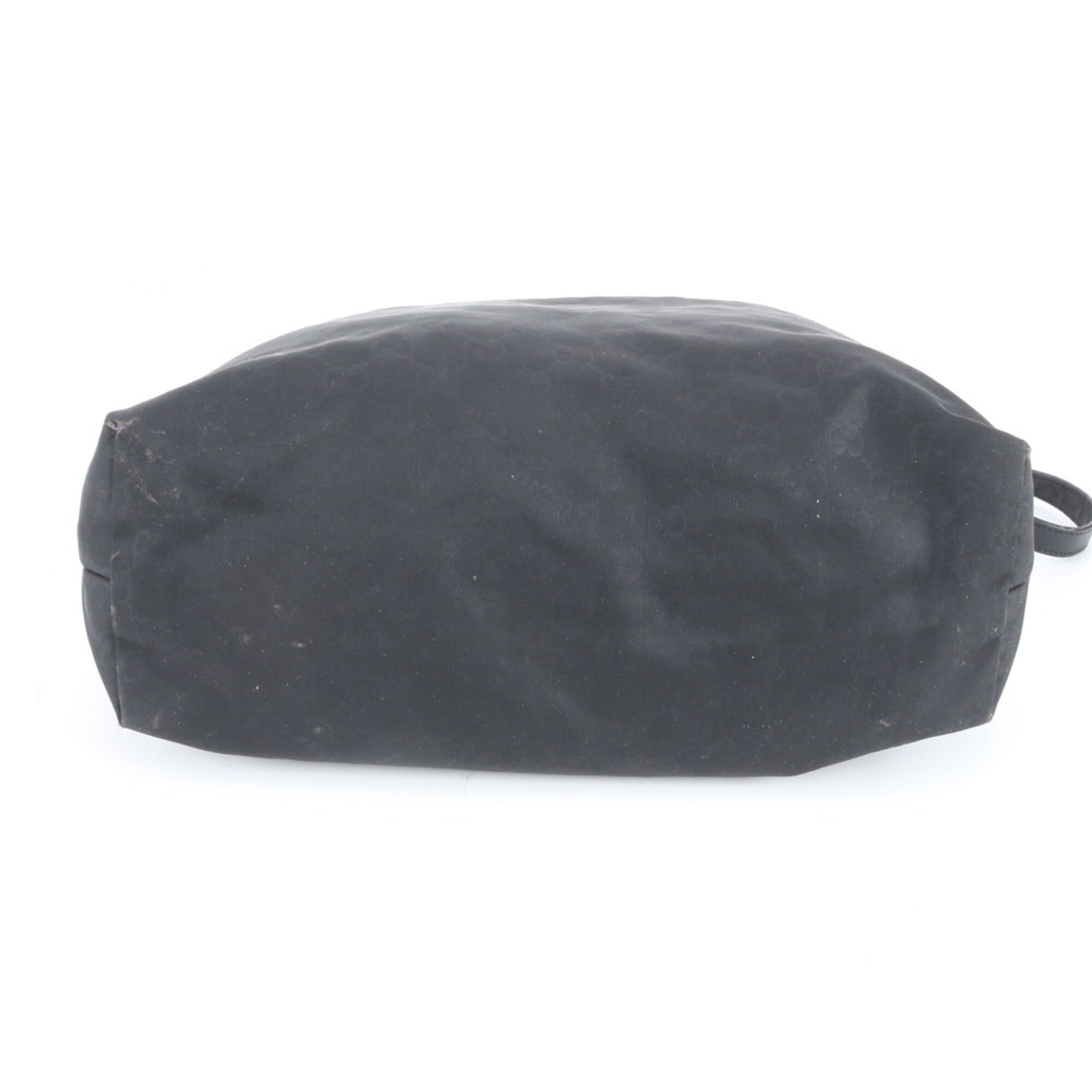 Gucci Black Leather Nylon Shoulder Bag Tote Bag (Pre-Owned)