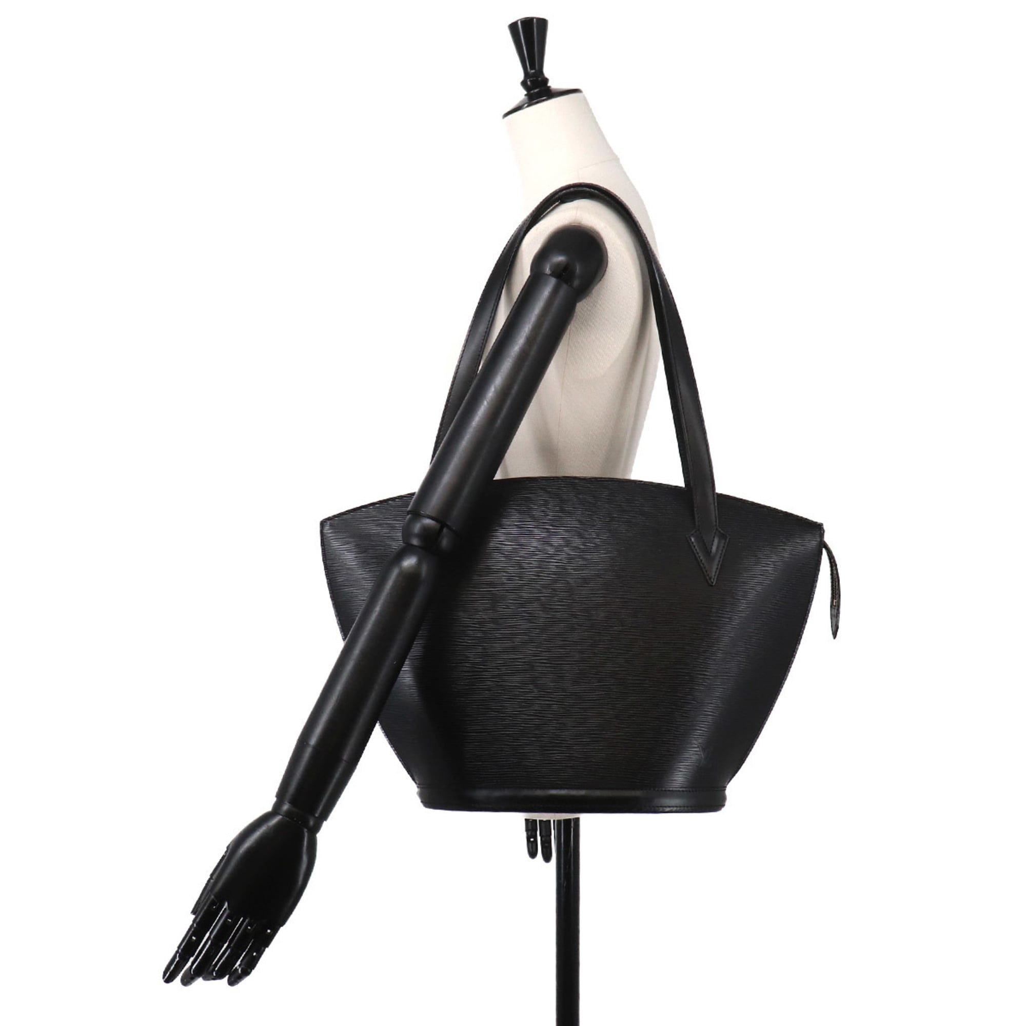 Louis Vuitton Black Noir Epi Leather Handbag Tote Bag (Pre-Owned)