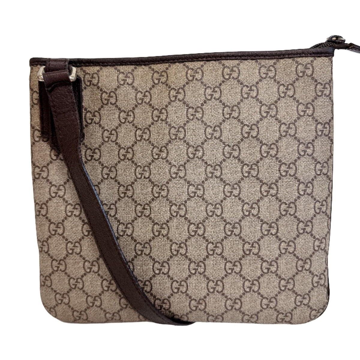 Gucci Gg Canvas Brown Pvc Shoulder Bag (Pre-Owned)