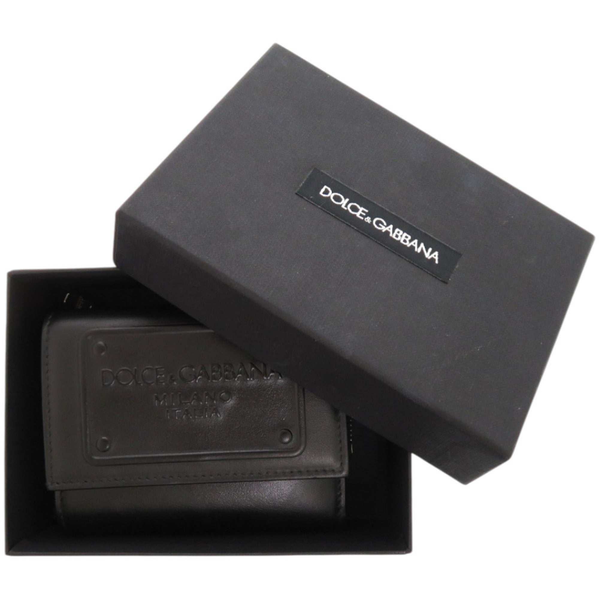Dolce & Gabbana Black Leather Wallet (Tri-Fold) (Pre-Owned)