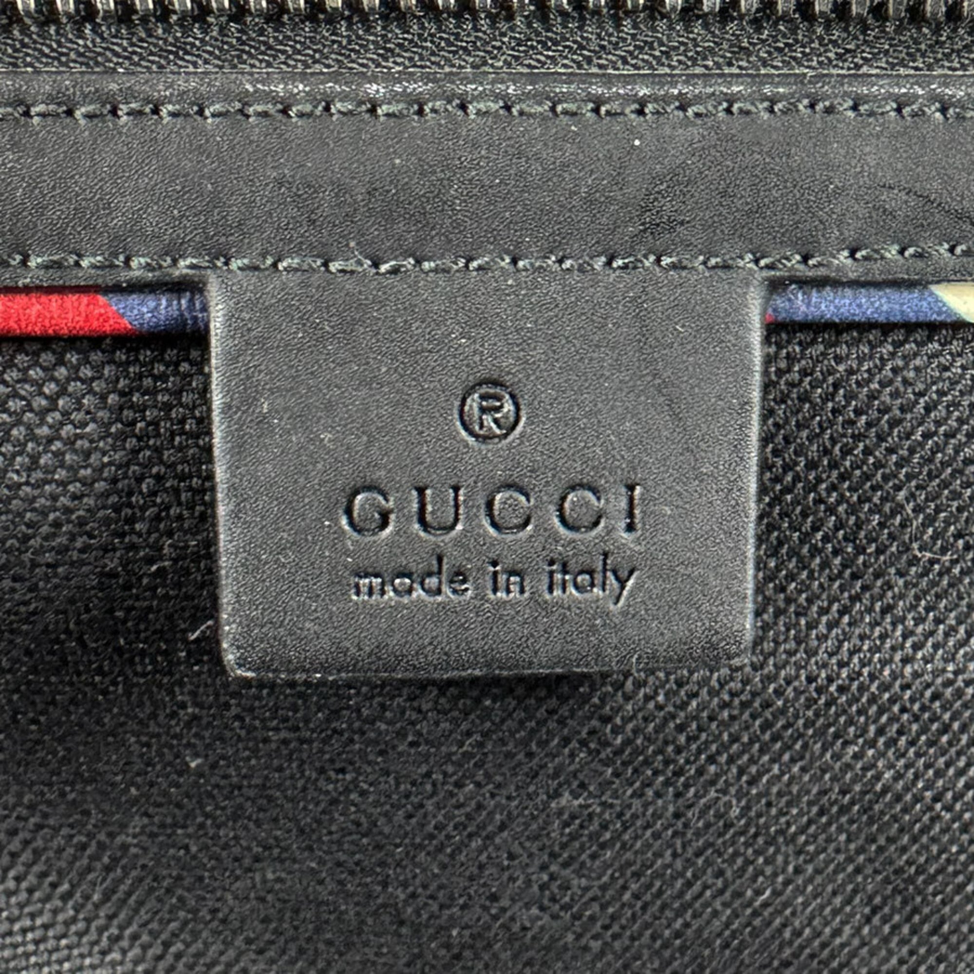 Gucci Black Gray Multi-Color Gg Supreme Backpack (Pre-Owned)