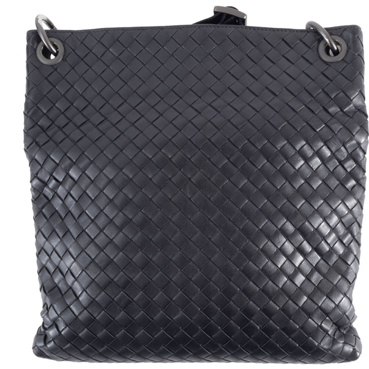 Bottega Veneta Black Leather Shoulder Bag (Pre-Owned)