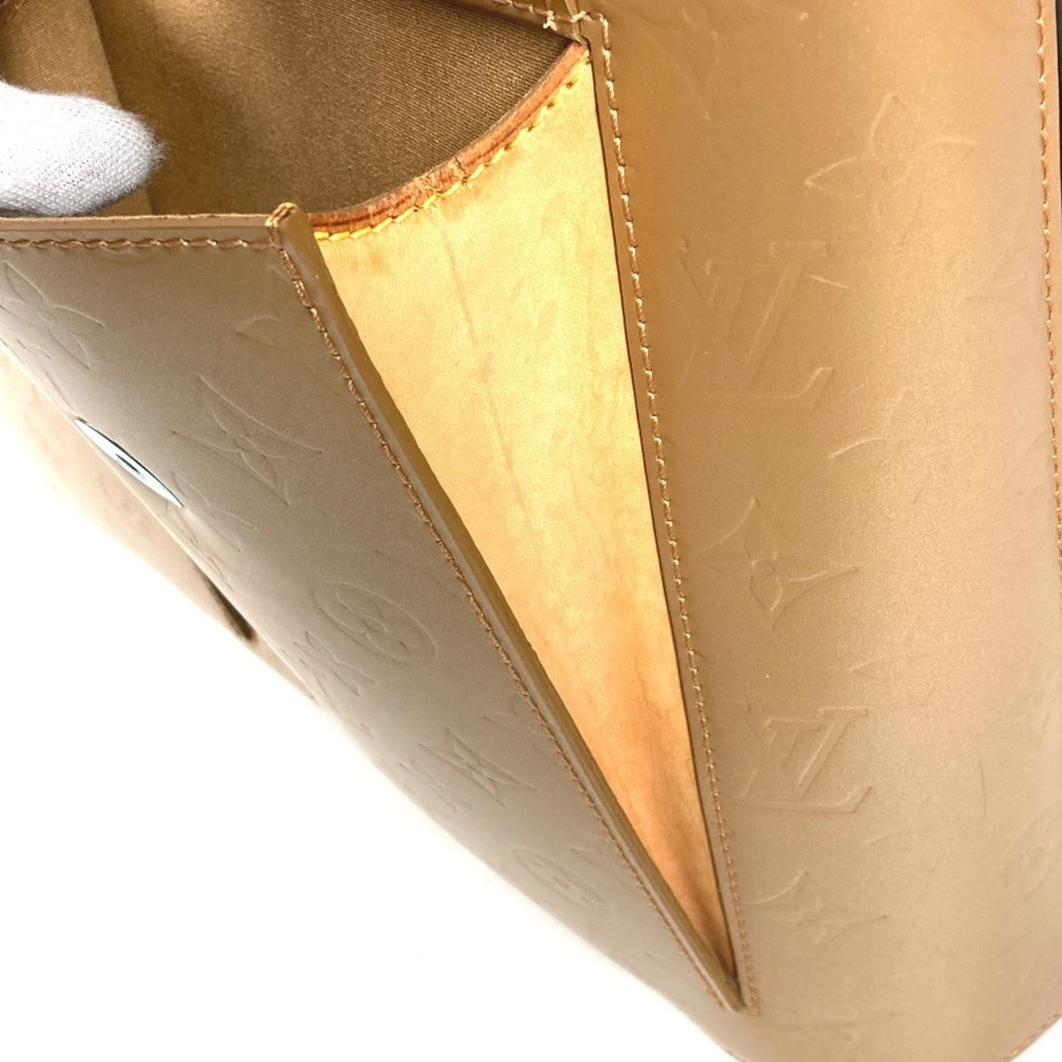 Louis Vuitton Beige Monogram Mat Leather Shoulder Bag Tote Bag (Pre-Owned)