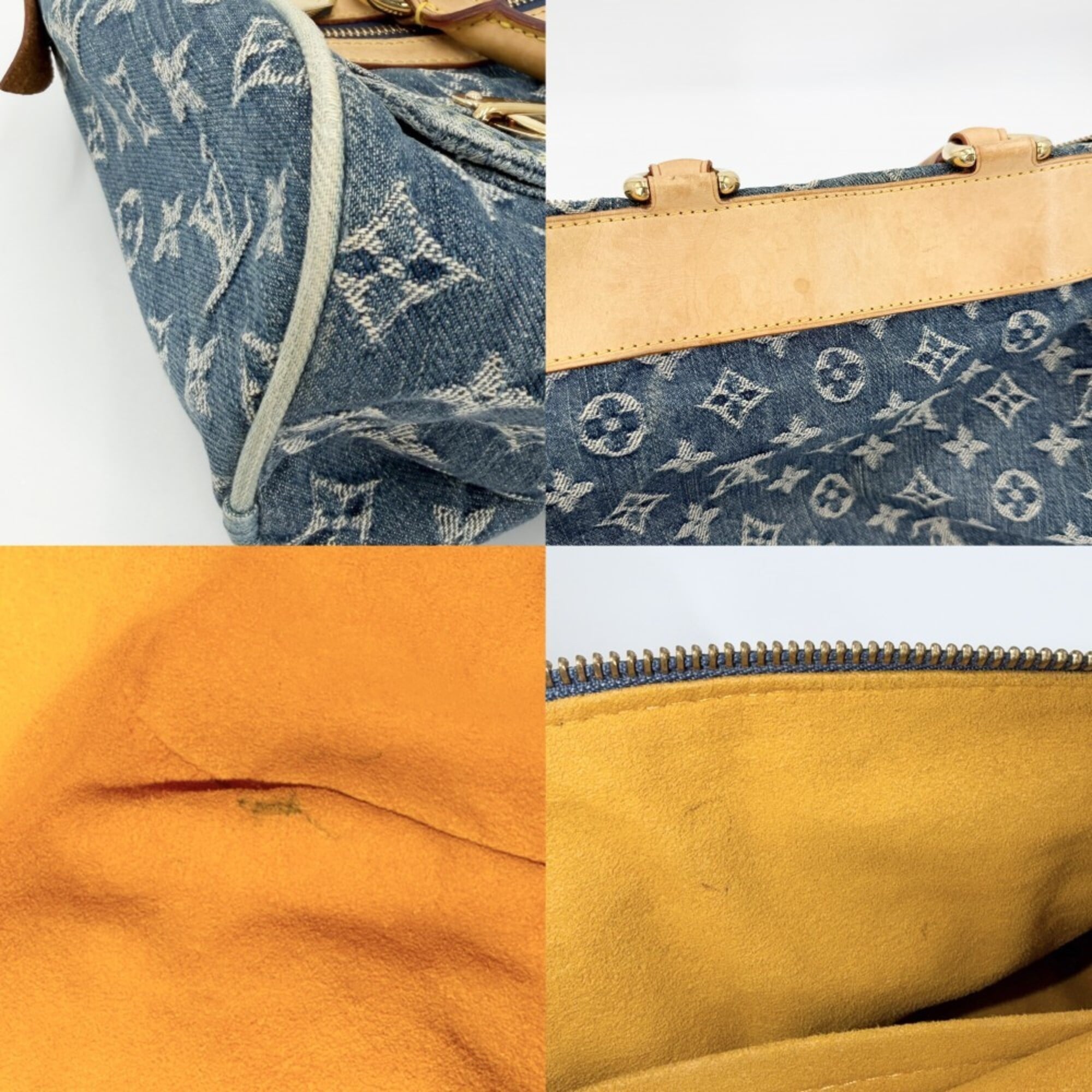 Louis Vuitton Blue Monogram Denim Handbag (Pre-Owned)