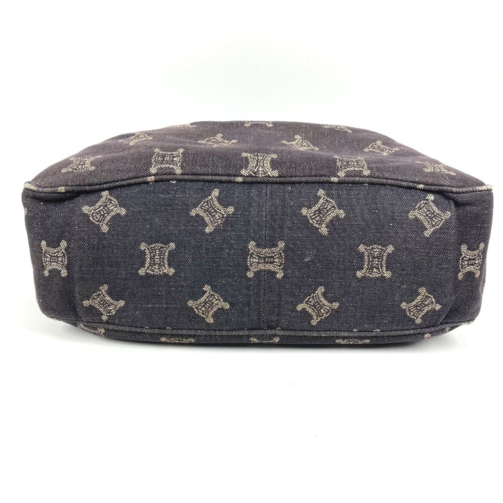Celine Navy Denim Leather Shoulder Bag (Pre-Owned)