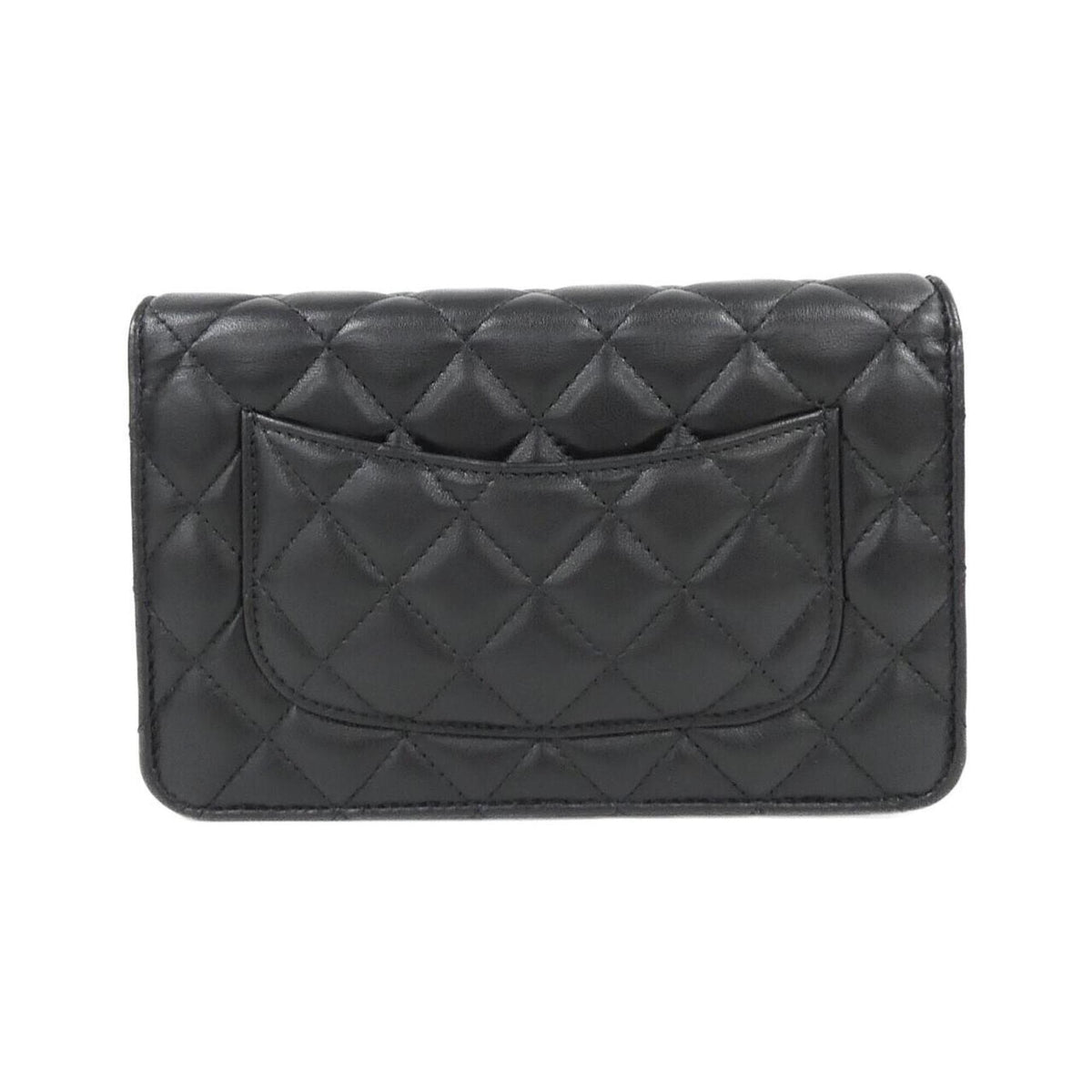Chanel Black Leather Chain/Shoulder Wallet (Pre-Owned)