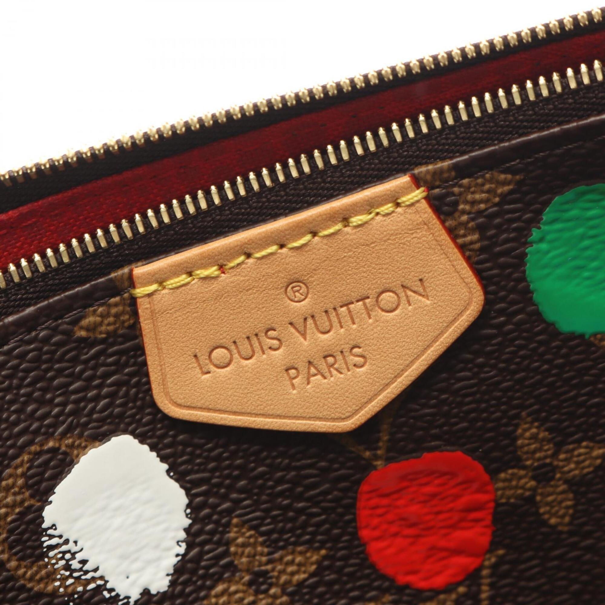 Louis Vuitton Brown Multi-Color Coated Canvas Pvc Monogram Leather Handbag Pochette Shoulder Bag (Pre-Owned)
