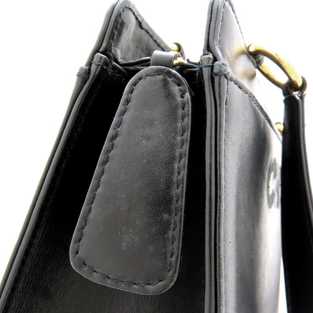 Chanel Black Leather Handbag Tote Bag (Pre-Owned)