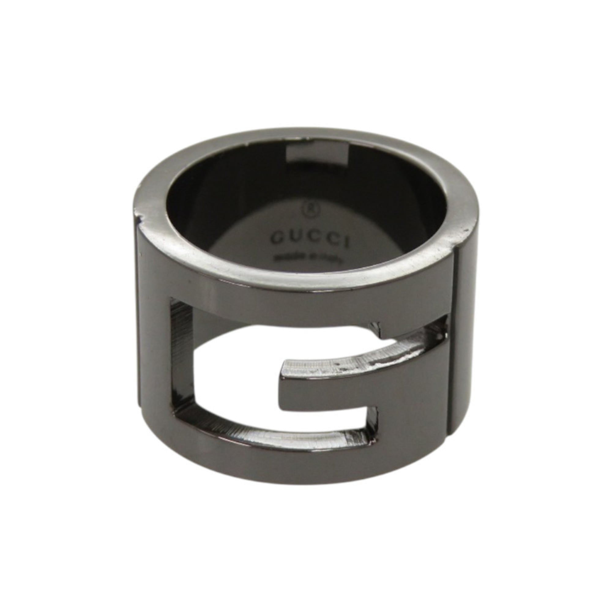 Gucci Gunmetal Silver 925 Band Ring (Pre-Owned)