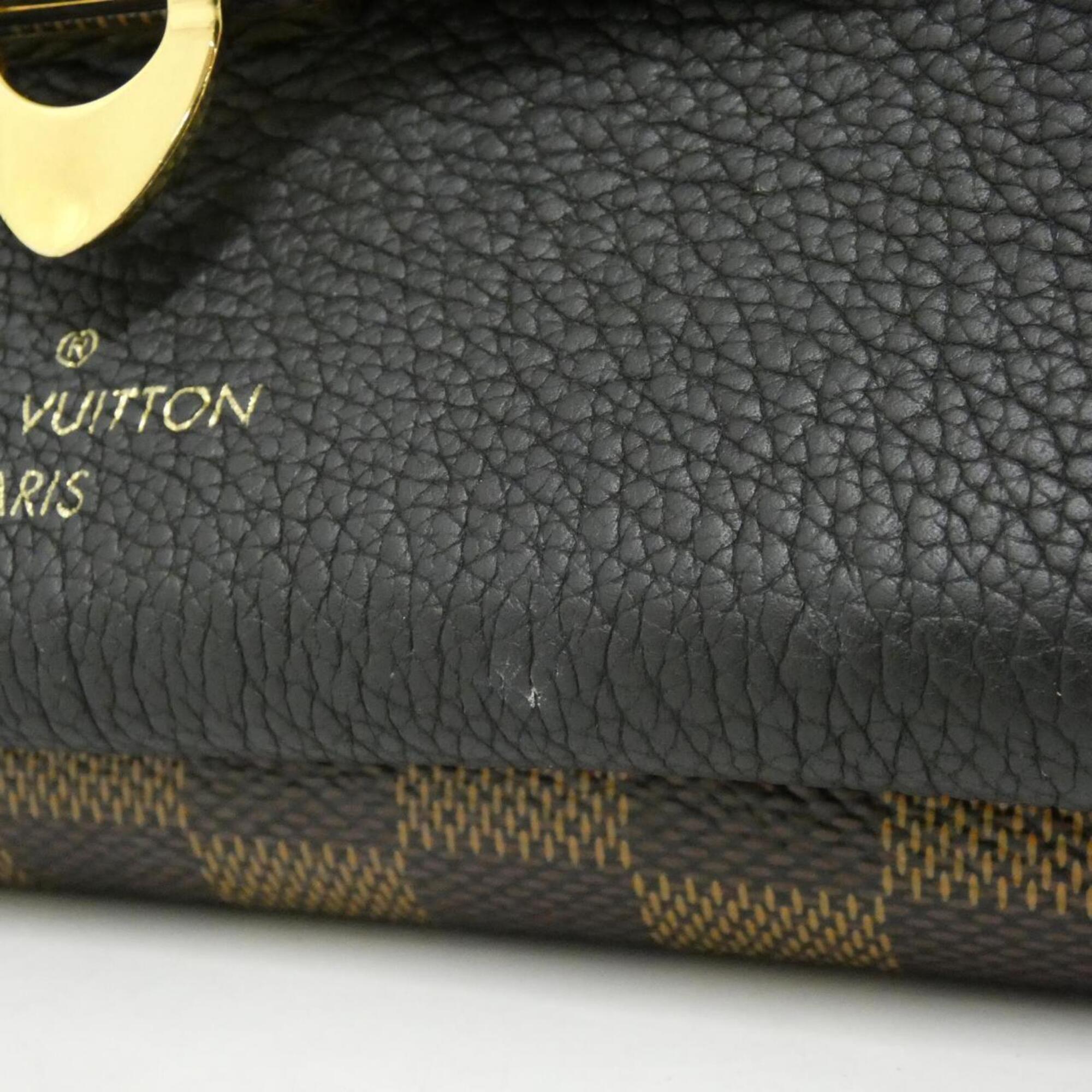 Louis Vuitton Black Ebene Coated Canvas Leather Shoulder Bag (Pre-Owned)