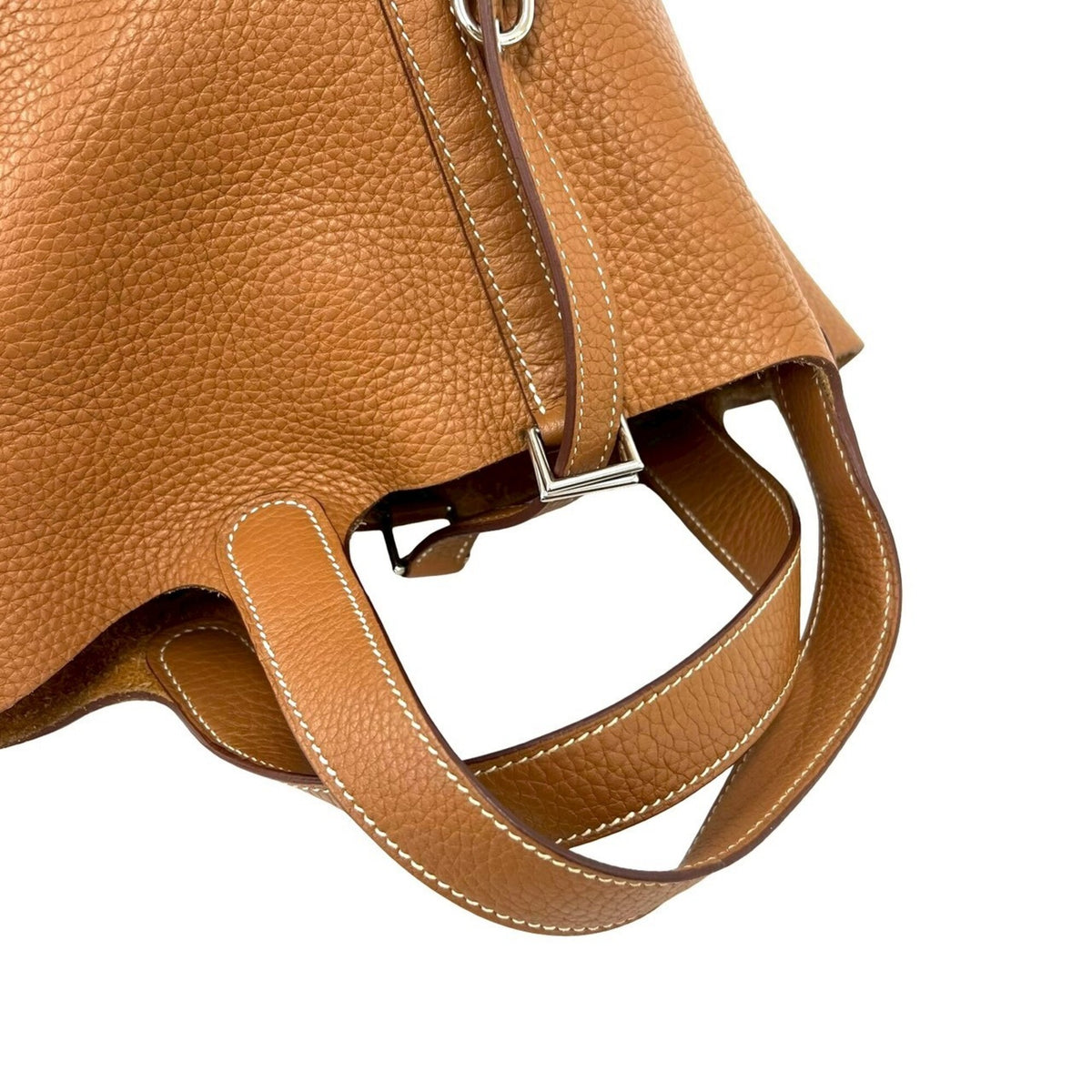 Hermes Brown Taurillon Clemence Leather Handbag (Pre-Owned)