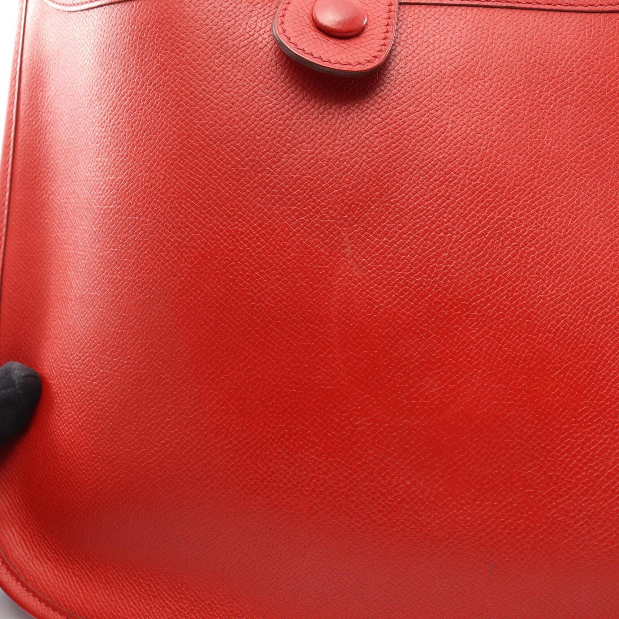 Hermes Red Color Rouge Casaque Epsom Leather Shoulder Bag (Pre-Owned)