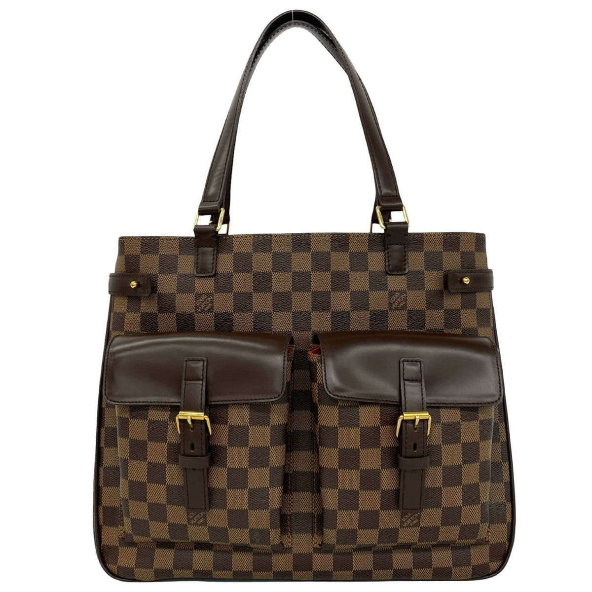 Louis Vuitton Brown Leather Pvc Handbag Shoulder Bag Tote Bag (Pre-Owned)