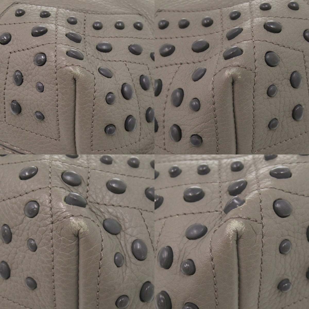 Tod's Gray Purple Leather Handbag (Pre-Owned)