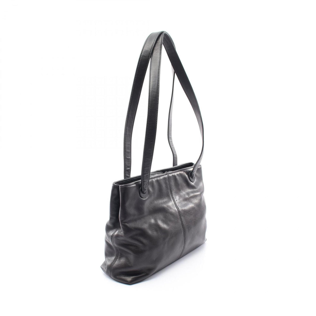 Chanel Black Brown Leather Handbag Tote Bag (Pre-Owned)