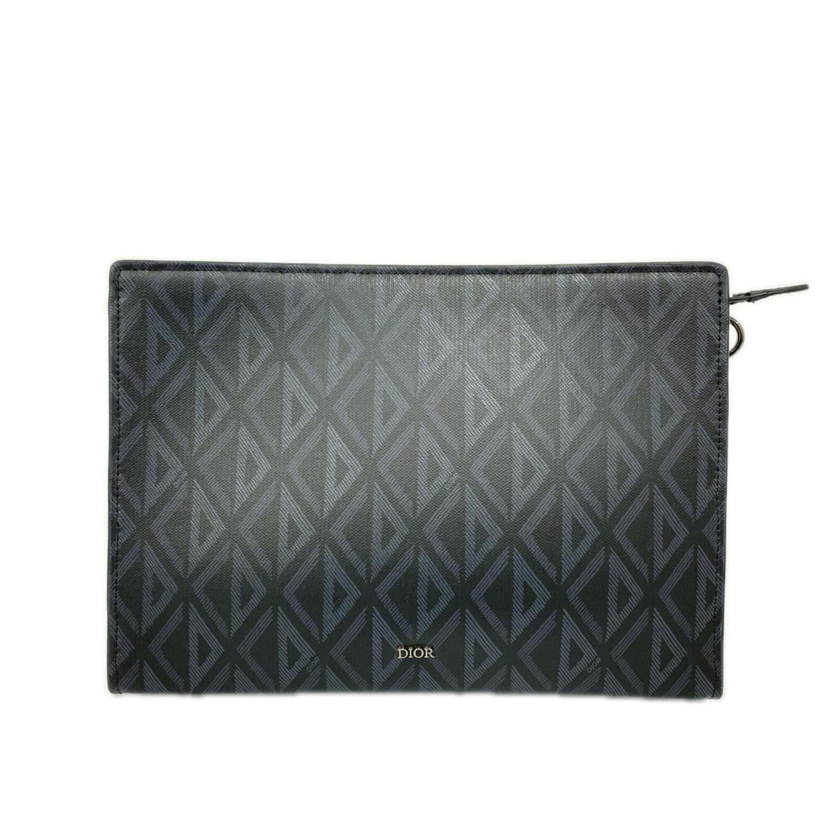 Christian Dior Black Navy Pvc Clutch Bag (Pre-Owned)