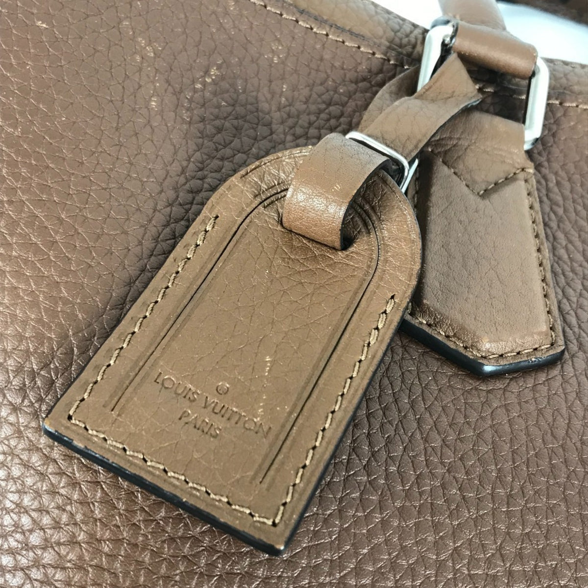 Louis Vuitton Brown Leather Briefcase Handbag Tote Bag (Pre-Owned)