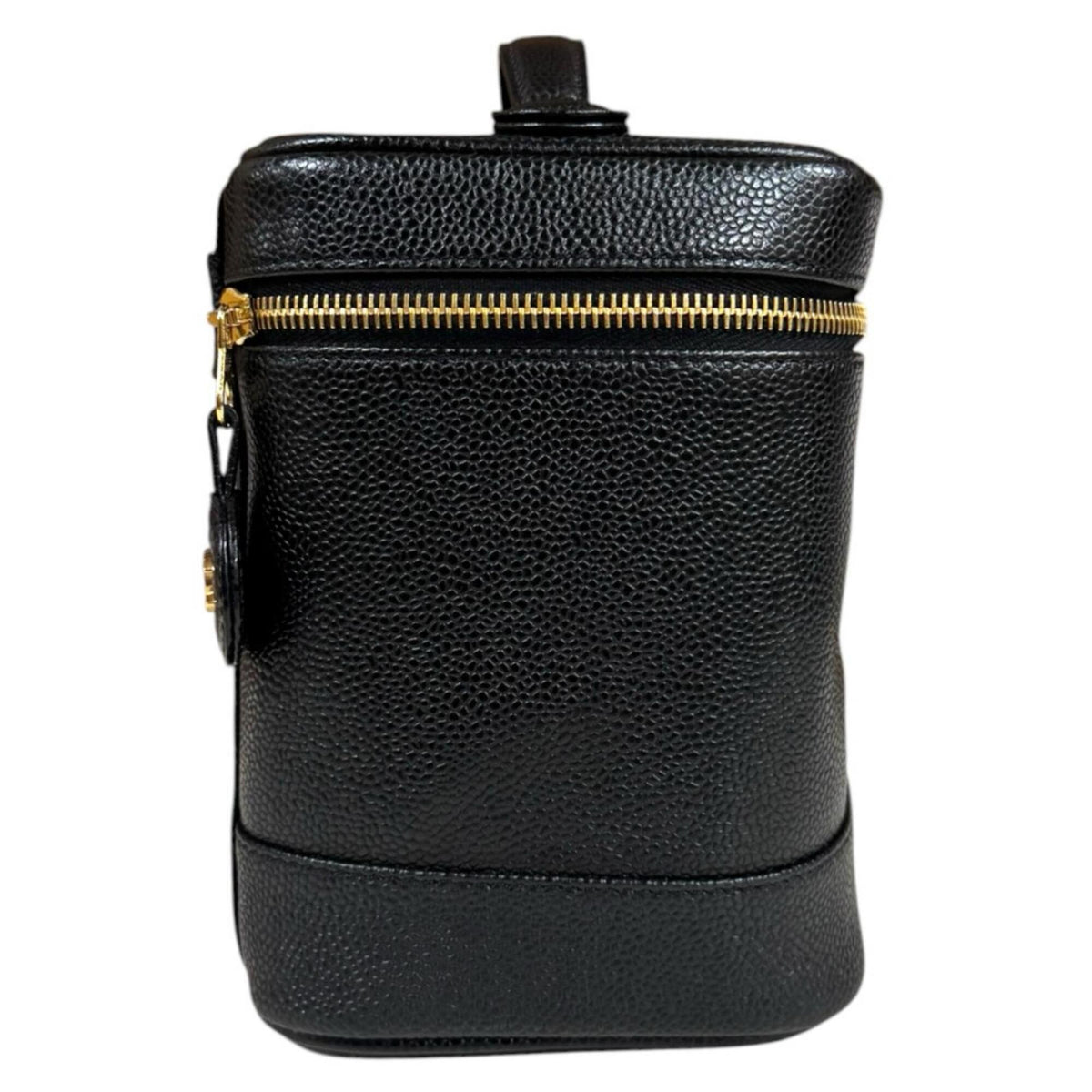 Chanel Black Grained Calfskin Handbag (Pre-Owned)