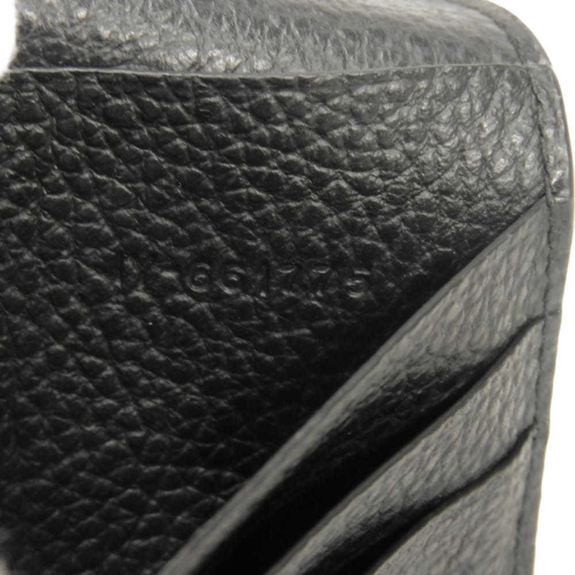 Salvatore Ferragamo Gancini Black Leather Long Wallet (Bi-Fold) (Pre-Owned)
