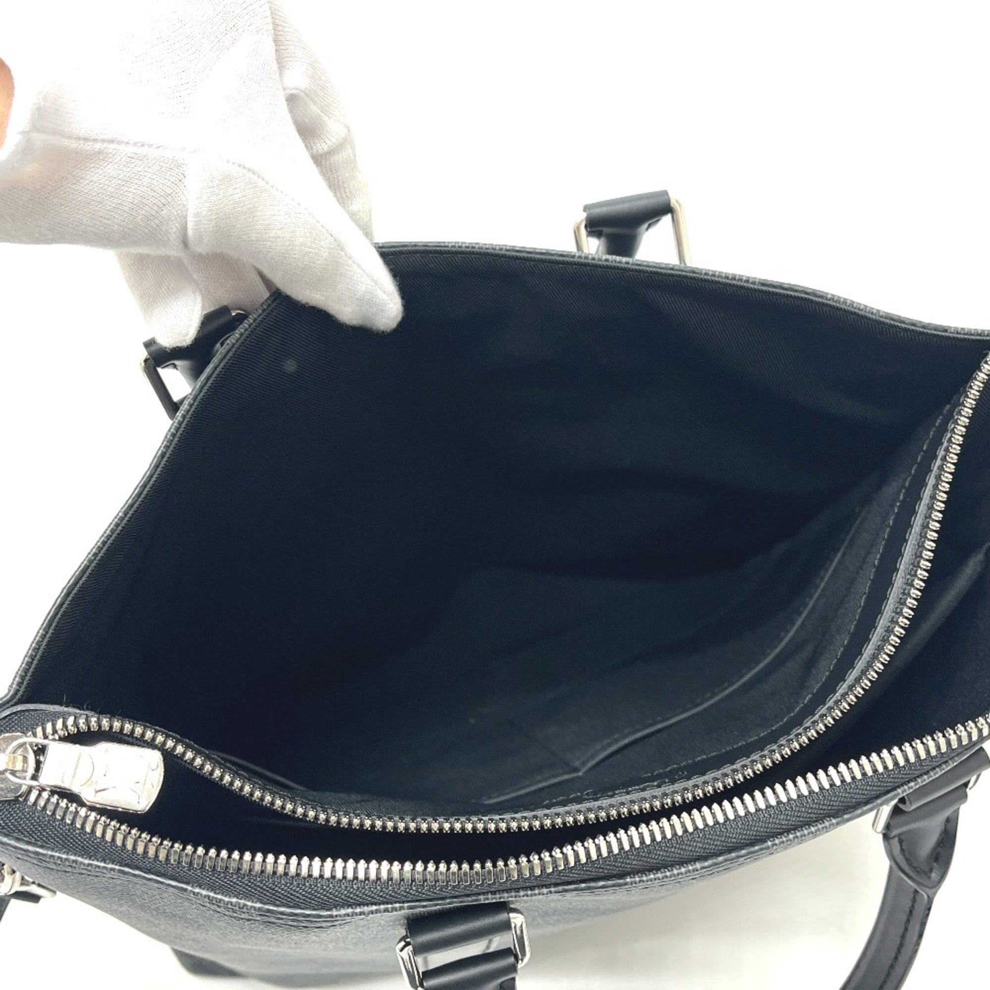 Louis Vuitton Black Noir Damier Graphite Handbag Tote Bag (Pre-Owned)