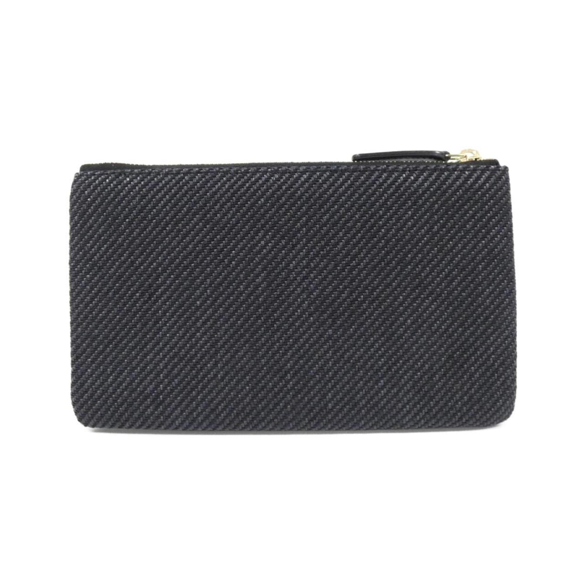 Chanel Black Nylon Canvas Pouch (Pre-Owned)