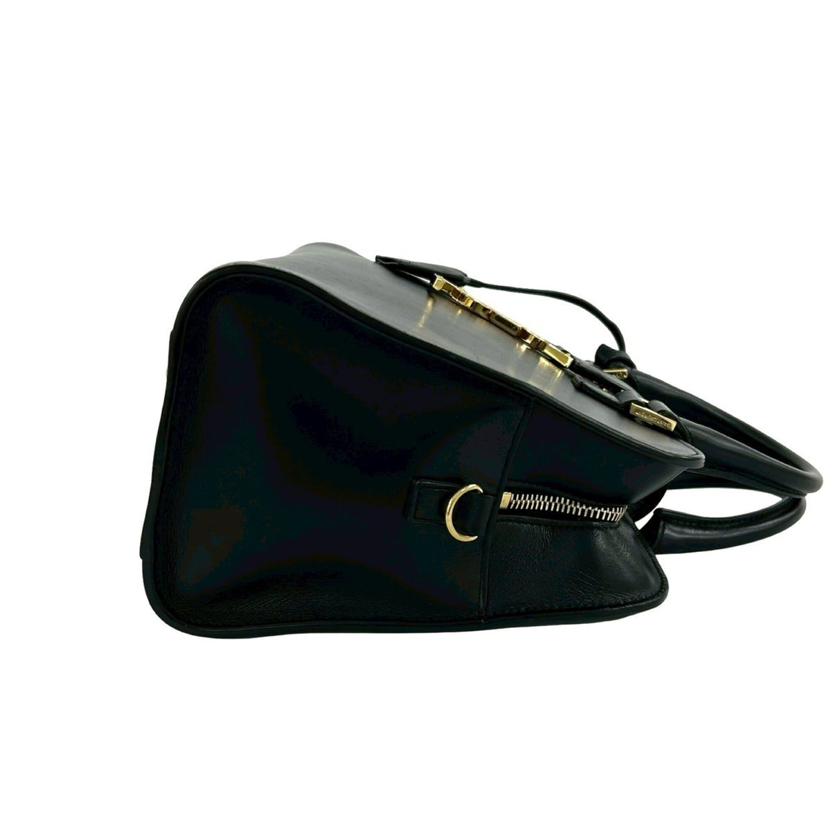 Yves Saint Laurent Black Leather Handbag Shoulder Bag (Pre-Owned)