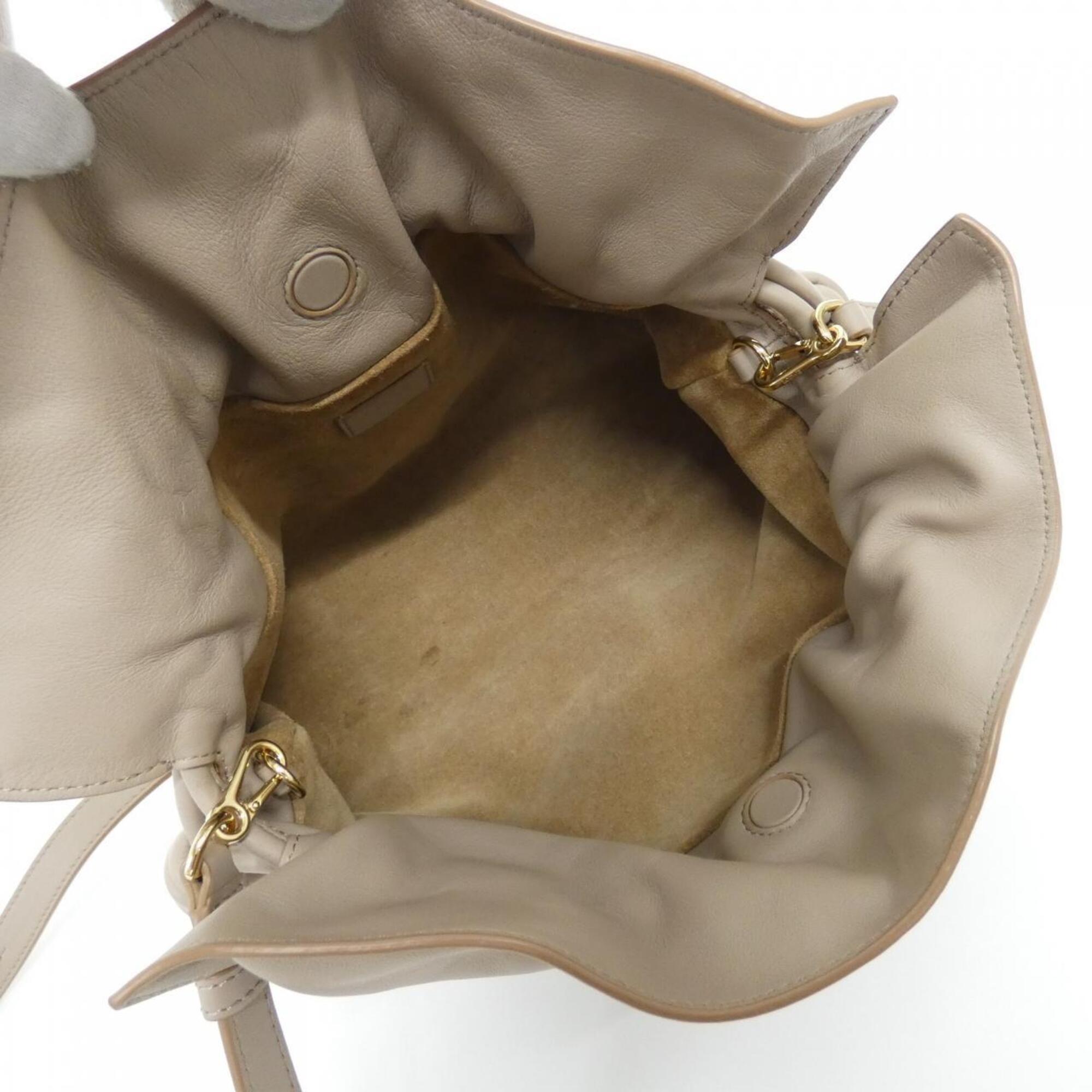 Loewe Beige Sand Leather Handbag (Pre-Owned)