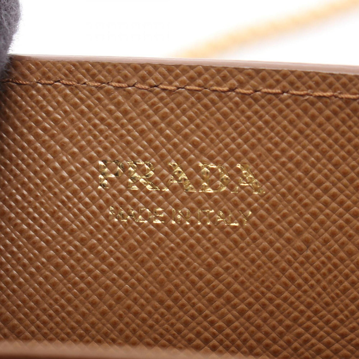 Prada Brown Leather Handbag Shoulder Bag (Pre-Owned)