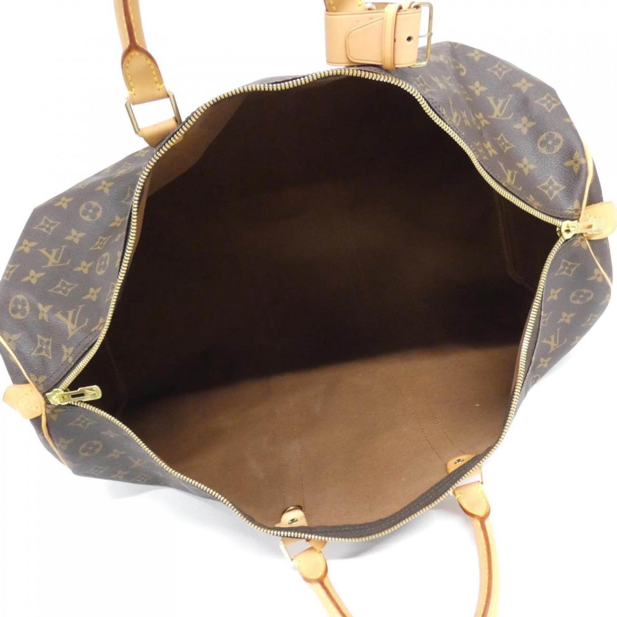 Louis Vuitton Marron Coated Canvas Boston Bag (Pre-Owned)