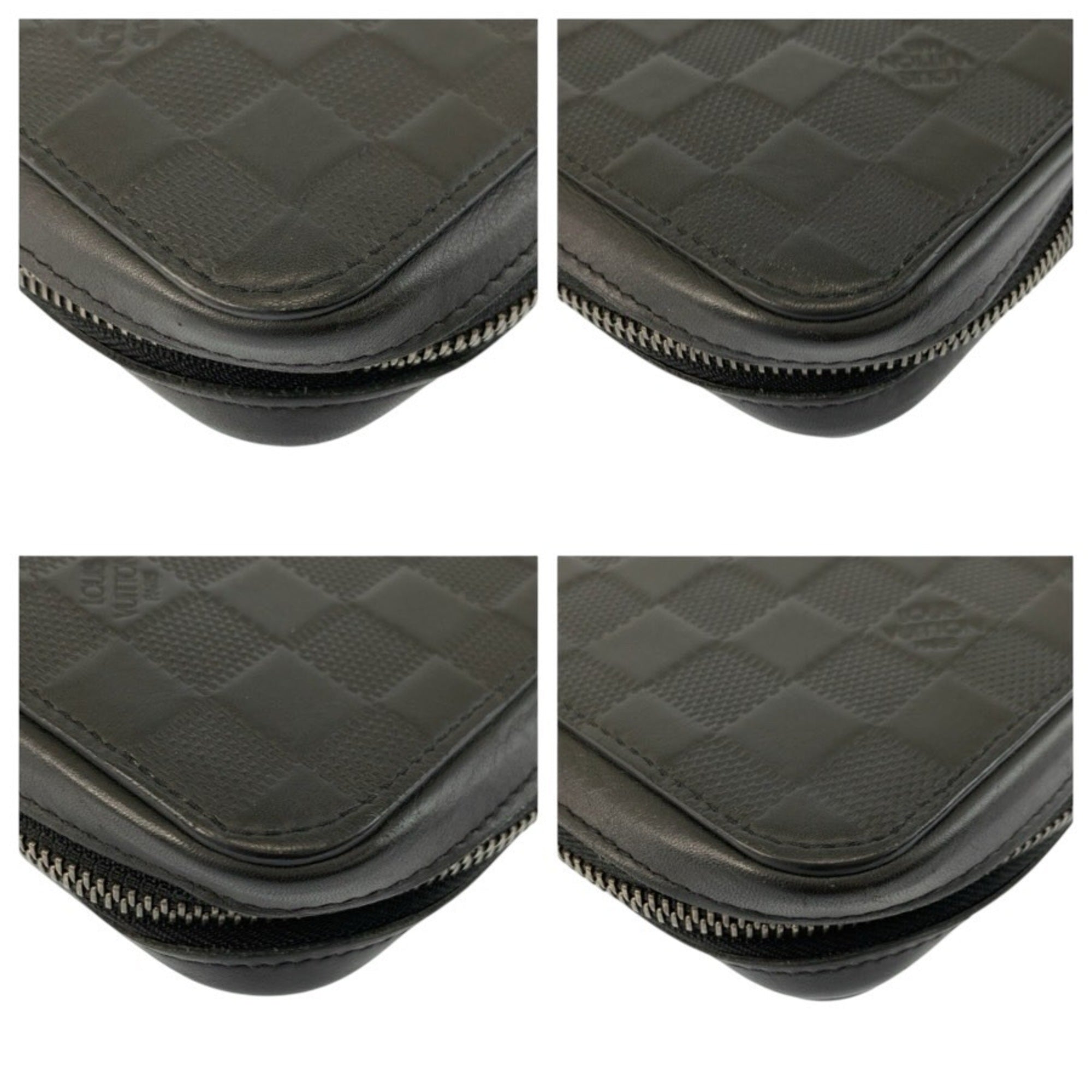 Louis Vuitton Black Onyx Damier Infini Long Wallet (Bi-Fold) (Pre-Owned)