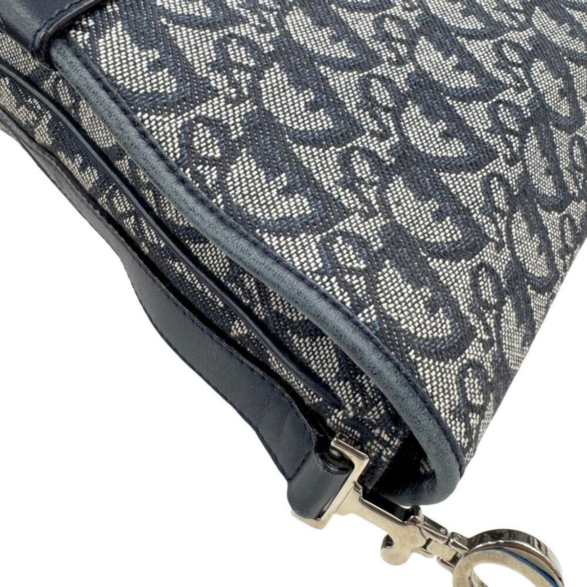 Christian Dior Blue Canvas Shoulder Bag (Pre-Owned)