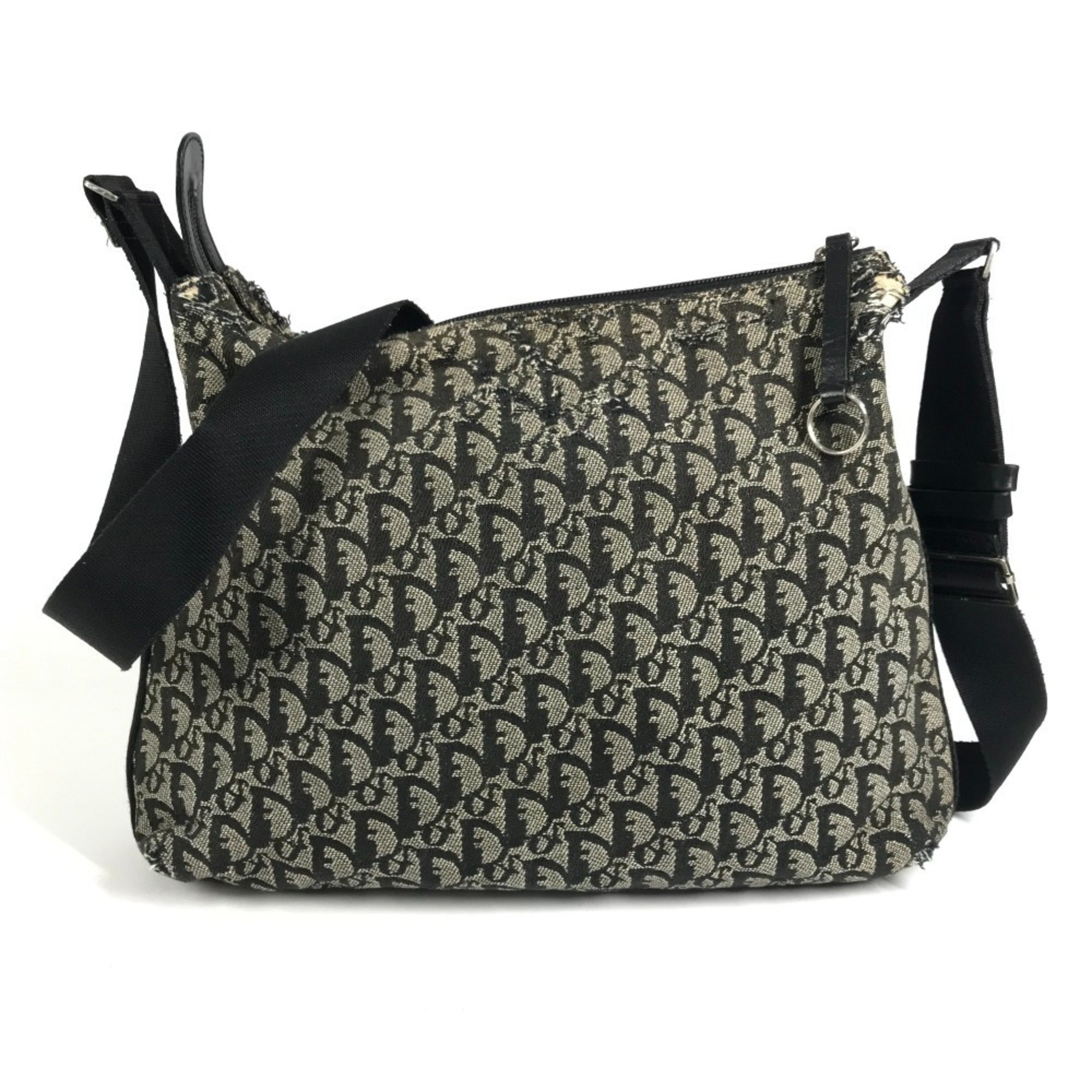 Christian Dior Black Canvas Leather Shoulder Bag (Pre-Owned)