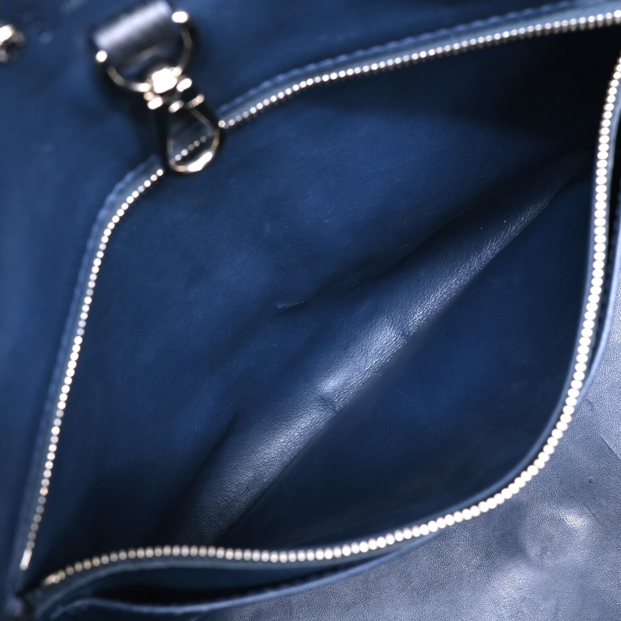 Louis Vuitton Black Navy Leather Tote Bag (Pre-Owned)