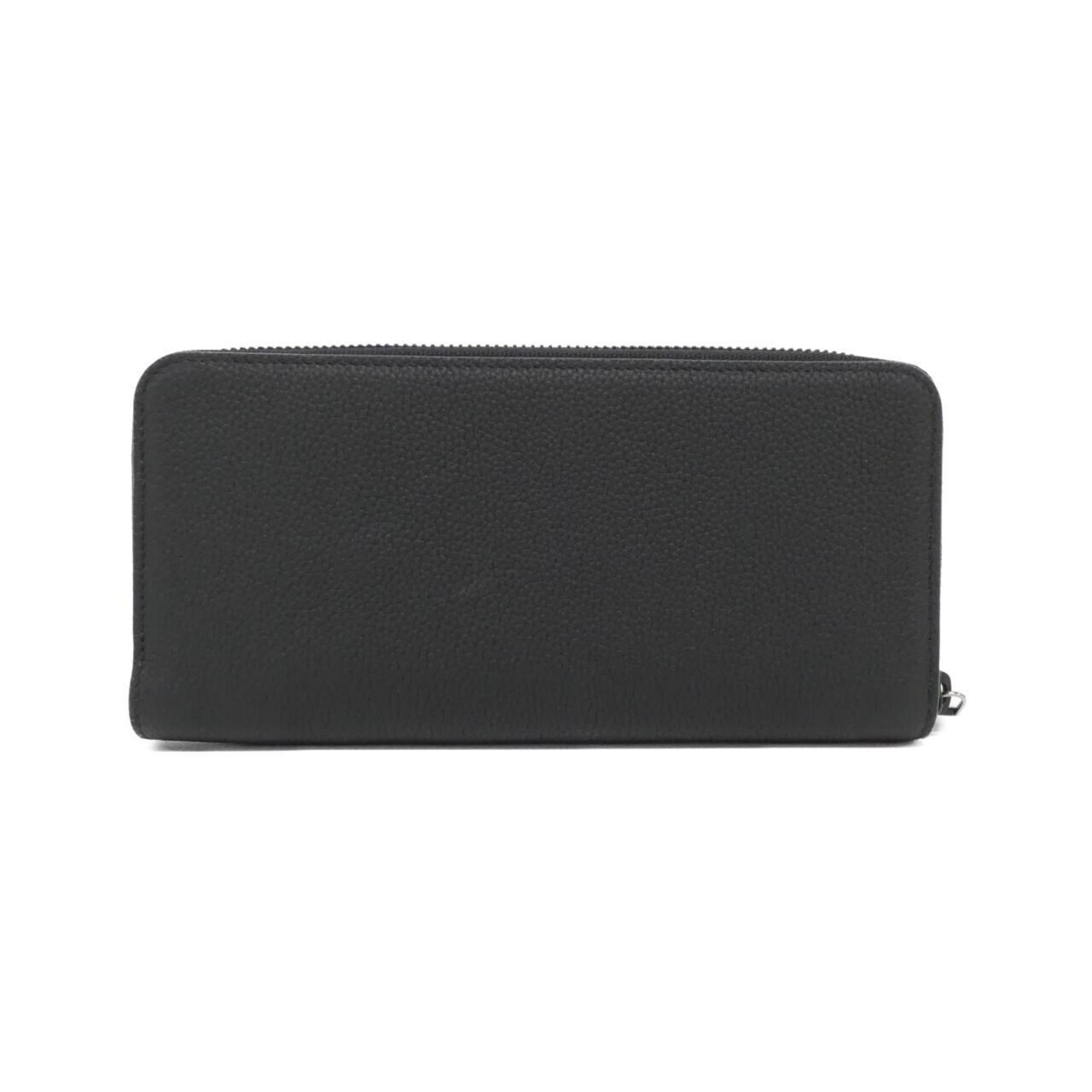 Louis Vuitton Black Leather Long Wallet (Bi-Fold) (Pre-Owned)