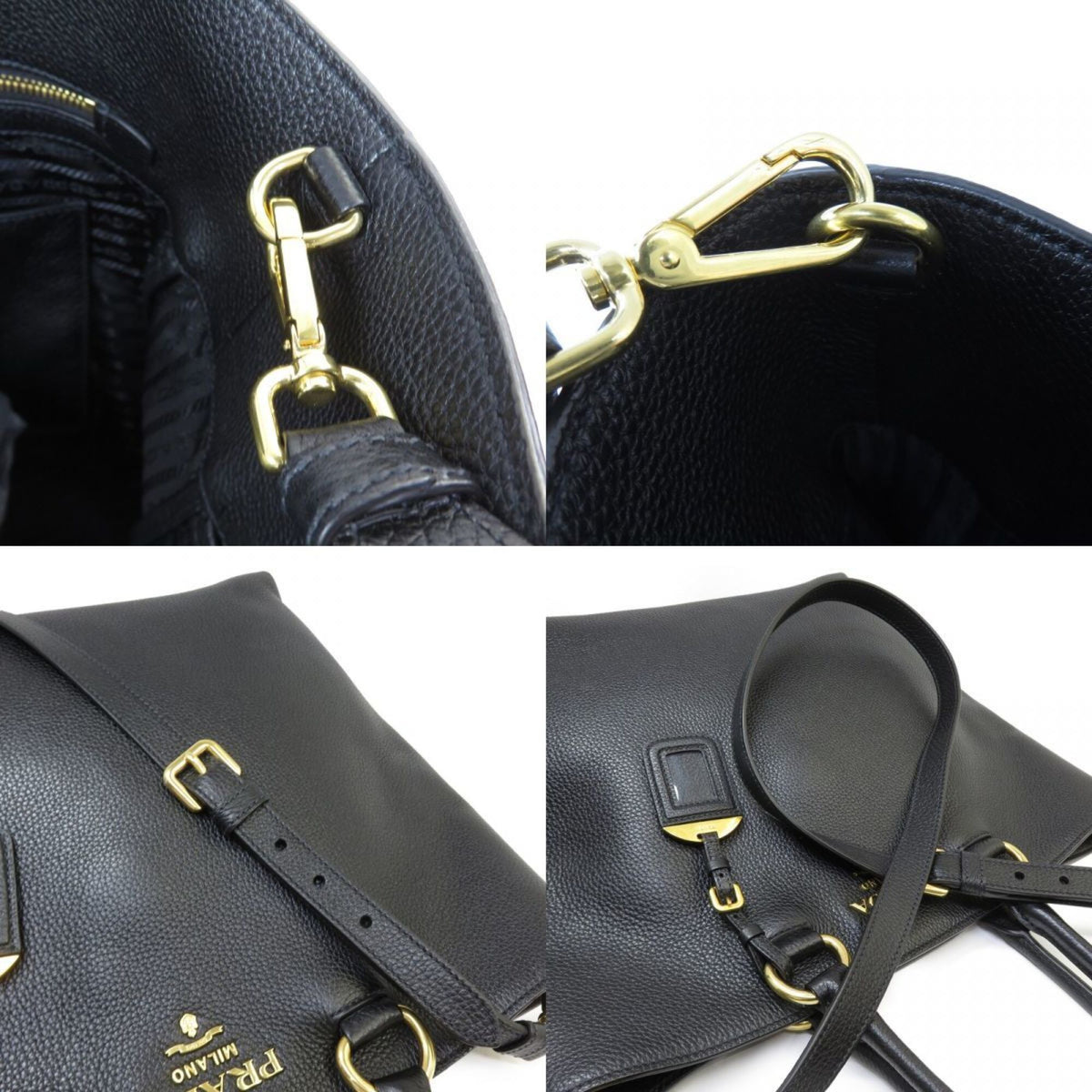 Prada Black Nero Shoulder Bag Tote Bag (Pre-Owned)