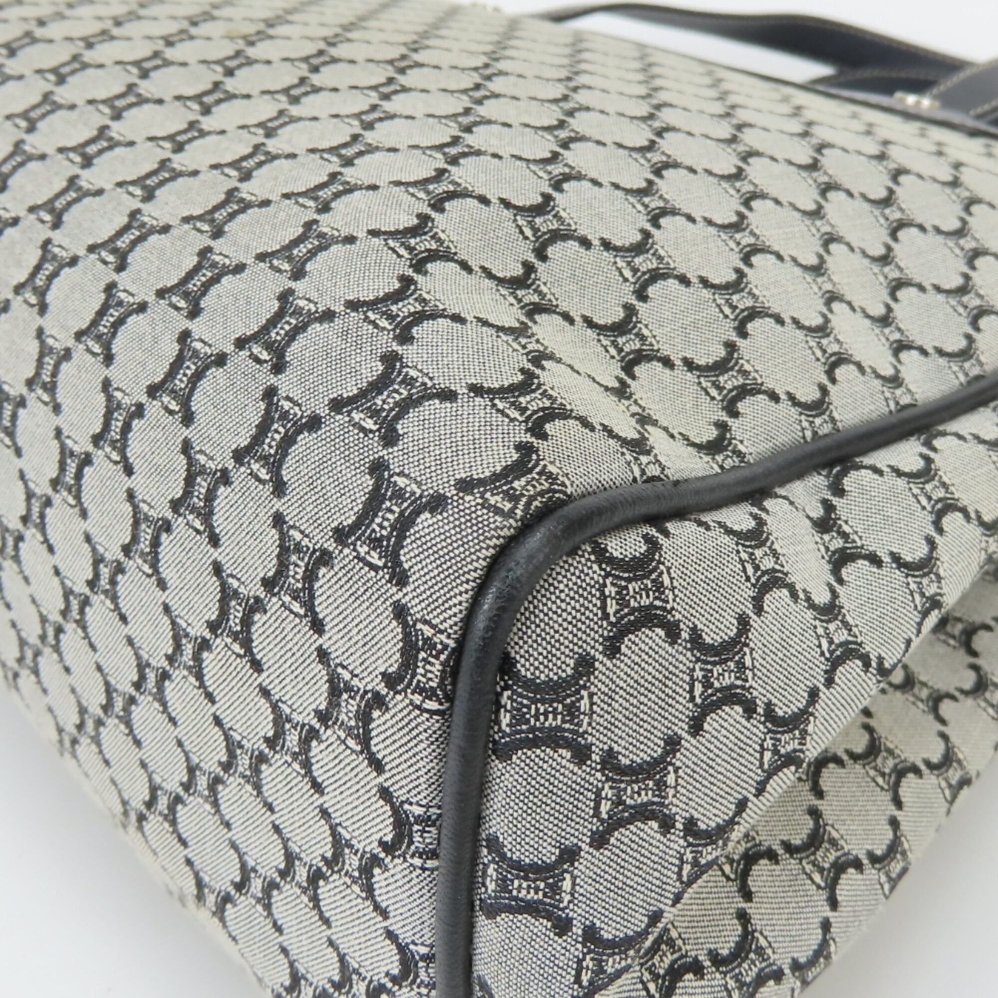 Celine Macadam Black Gray Tote Bag (Pre-Owned)