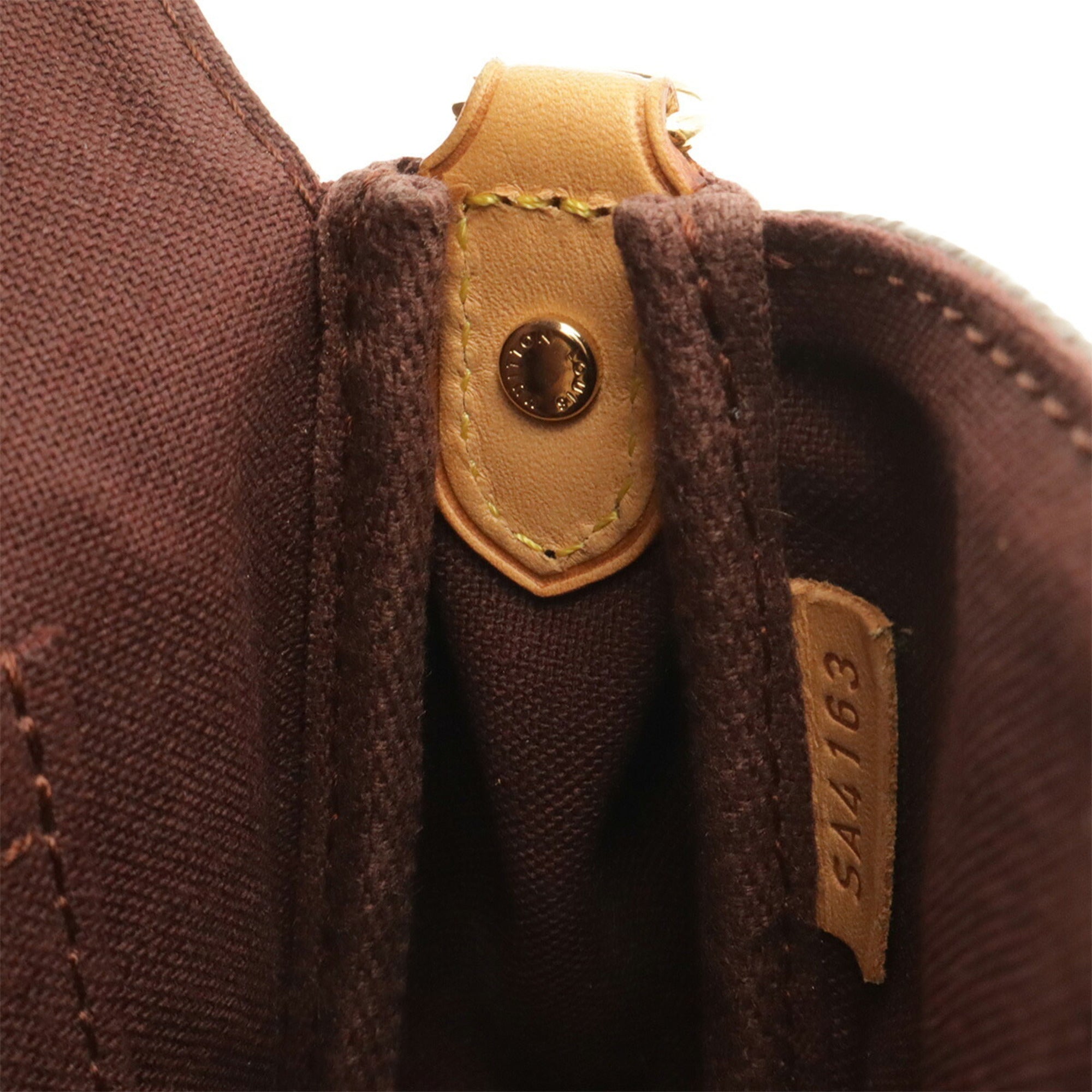 Louis Vuitton Brown Galle Monogram Clutch Bag Handbag Pouch Shoulder Bag (Pre-Owned)